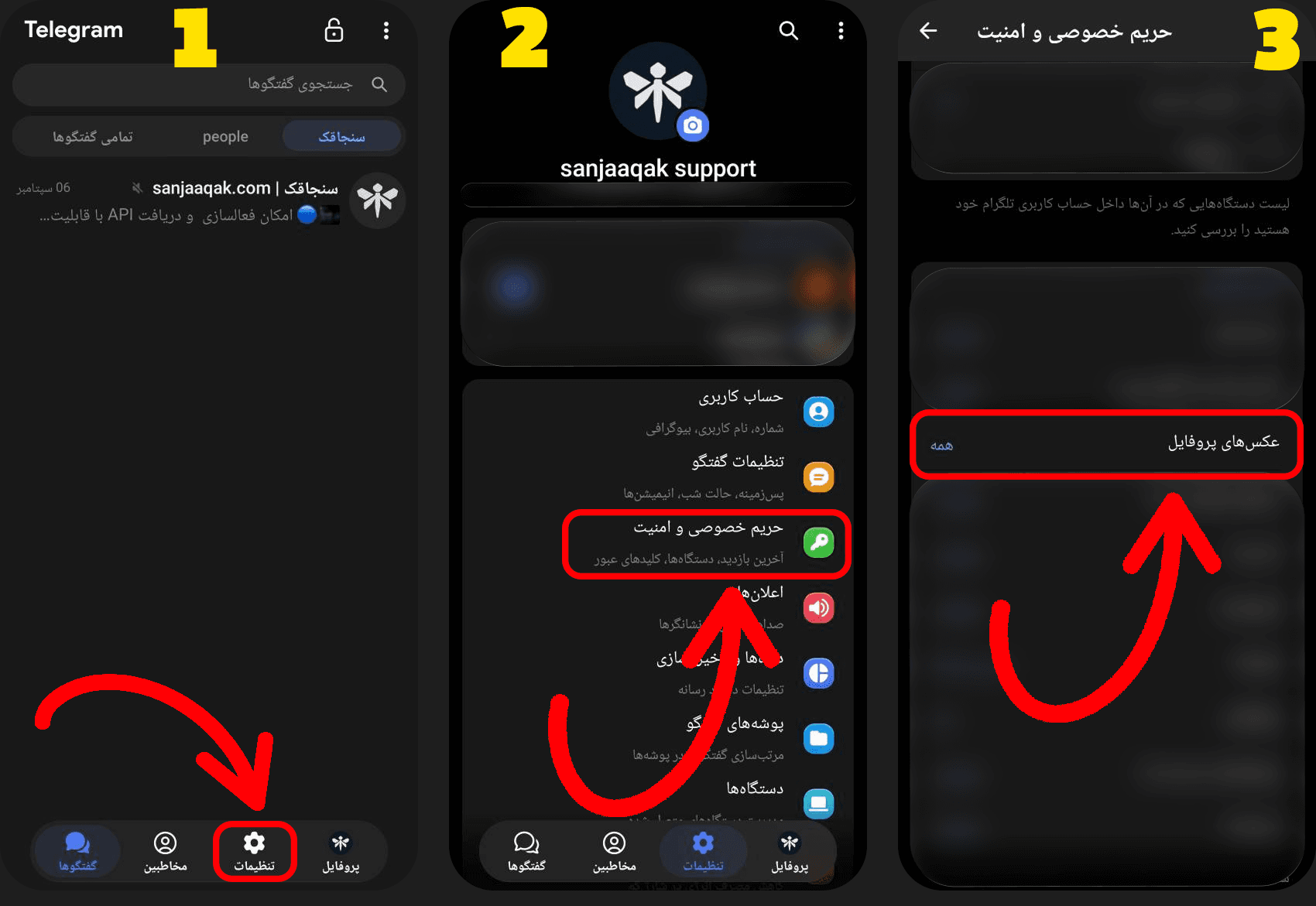 آموزش جلوگیری از ذخیره عکس پروفایل در تلگرام - سنجاقک