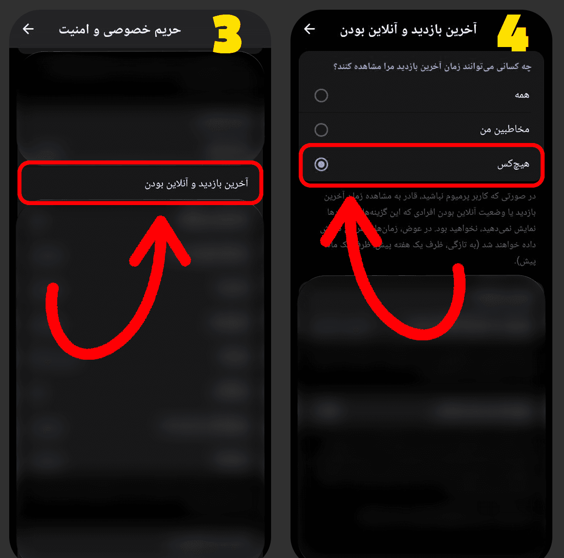 آموزش مخفی کردن زمان آنلاین بودن در تلگرام - سنجاقک