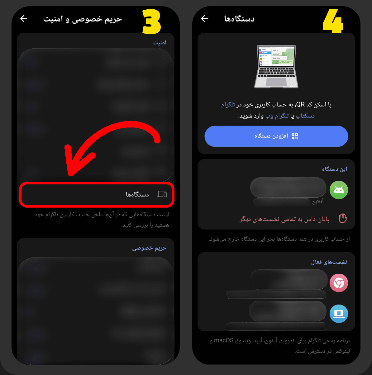 از کجا بفهمیم چند نفر داخل اکانت تلگرام ما هستند؟ - سنجاقک