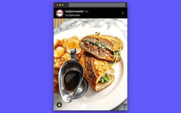 instagram screenshot of lediplmatedc
