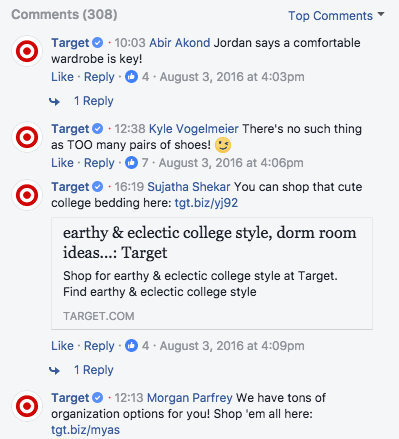 Image 3: target facebook live comments