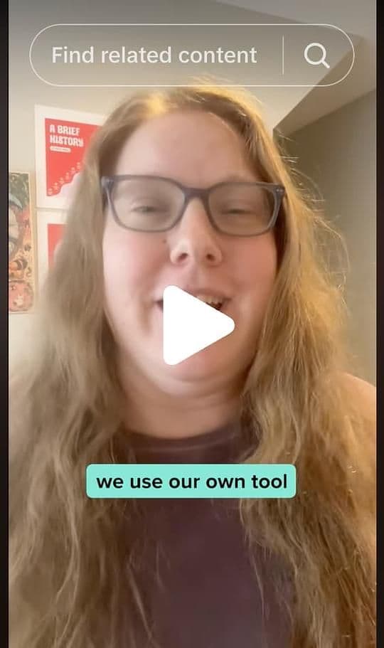 Image 32: Sprout's Tiktok video showing how Sprout's social team uses My Reports to save time
