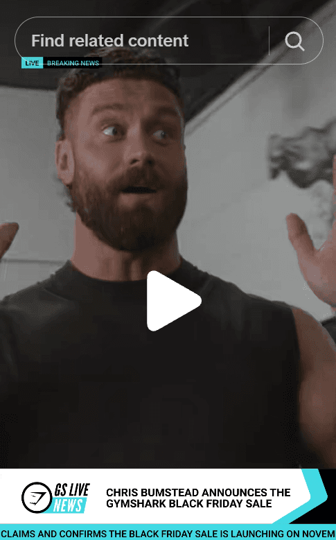 Image 4: Gymshark teases a black friday announcement on TikTok
