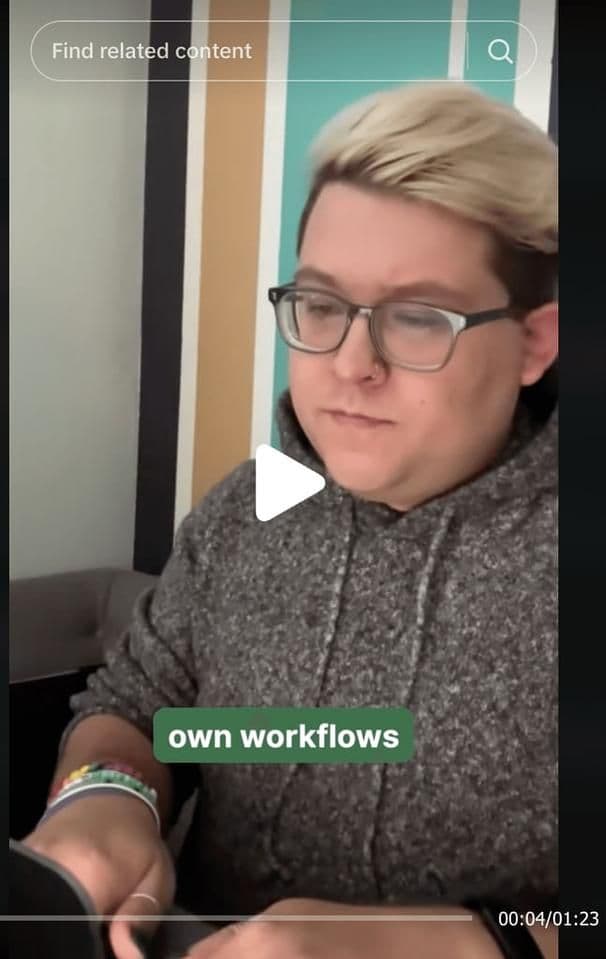 Image 35: A TikTok video showing how the Sprout team uses our own tool to save time and increase workflow efficiency.